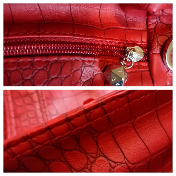 Handbag Of Holding ThinkGeek 2015 Red Dragon Scale Faux Leather Handbag - Picture 16 of 16
